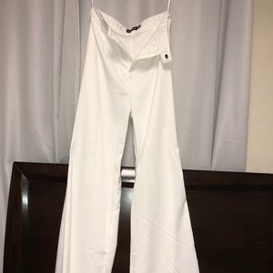 White Wide Leg Dress Pants